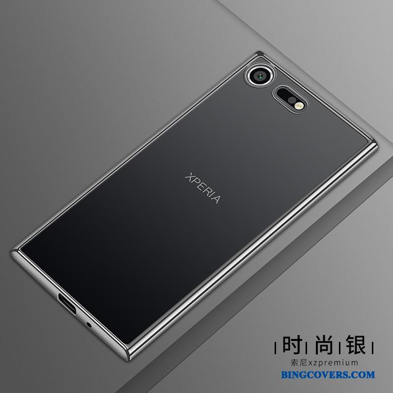 Sony Xperia Xz1 Compact Blød Rosa Guld Gennemsigtig Silikone Etui Telefon Beskyttelse