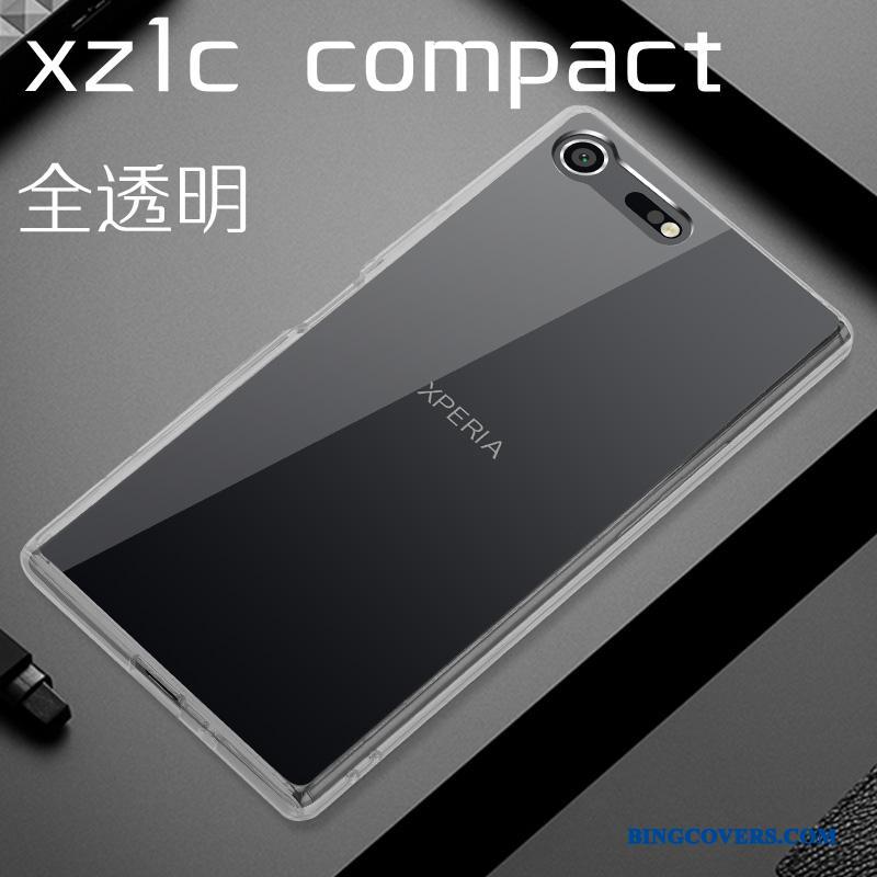 Sony Xperia Xz1 Compact Etui Beskyttelse Sort Cover Telefon Hård Gennemsigtig