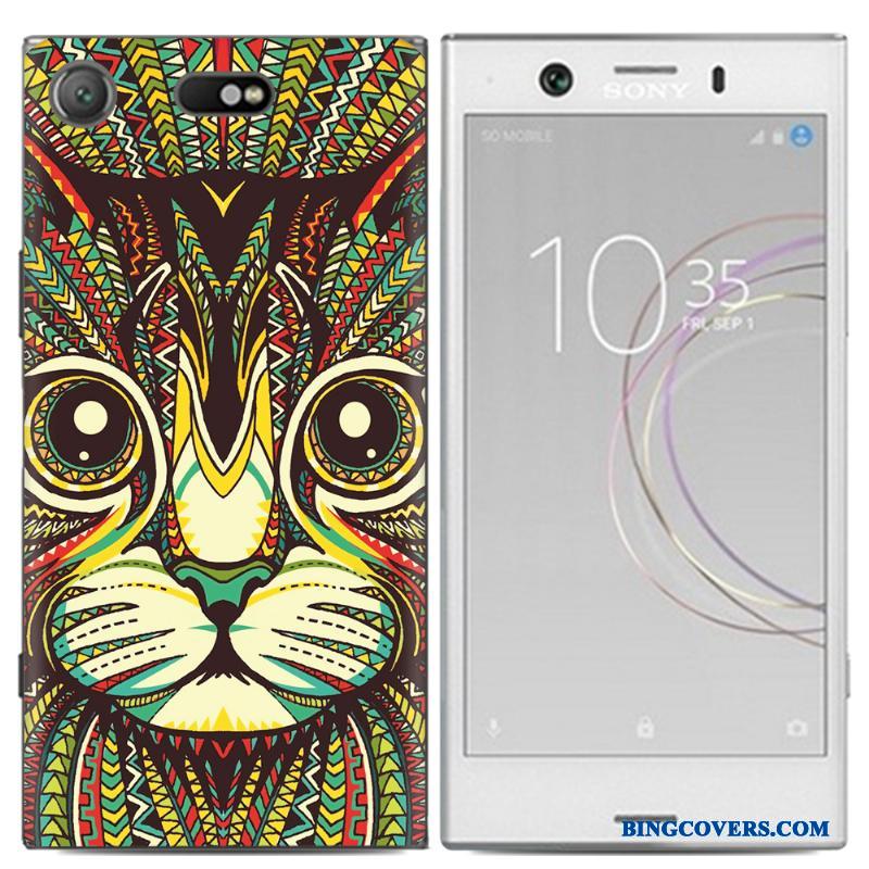 Sony Xperia Xz1 Compact Etui Farve Silikone Mobiltelefon Kreativ Trend Cartoon Cover