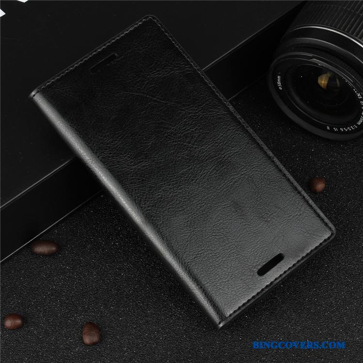 Sony Xperia Xz1 Compact Gul Ægte Læder Lædertaske Beskyttelse Telefon Etui Folio