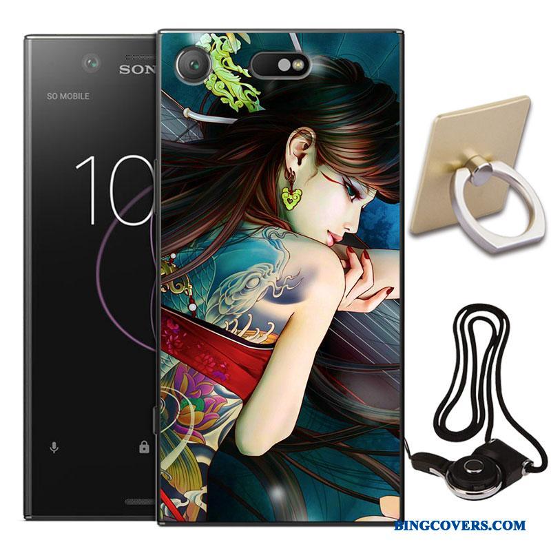 Sony Xperia Xz1 Etui Af Personlighed Anti-fald Silikone Gul Alt Inklusive Beskyttelse Cover