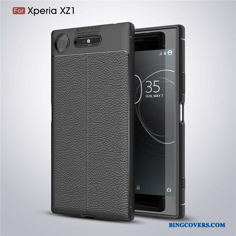 Sony Xperia Xz1 Etui Telefon Beskyttelse Grå Blød Silikone Anti-fald