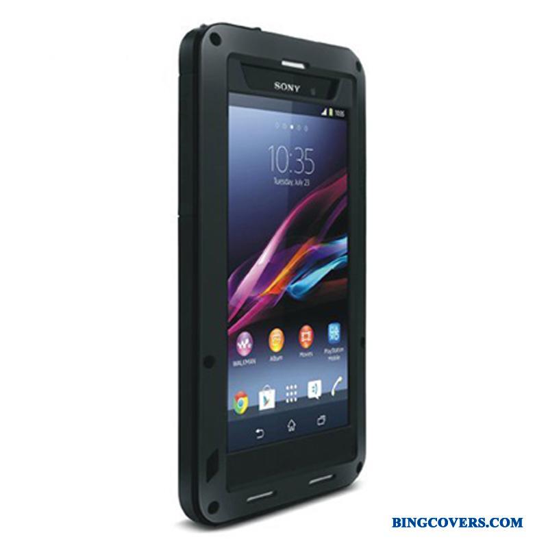 Sony Xperia Z1 Cover Tre Forsvar Ramme Hvid Telefon Etui Anti-fald Beskyttelse