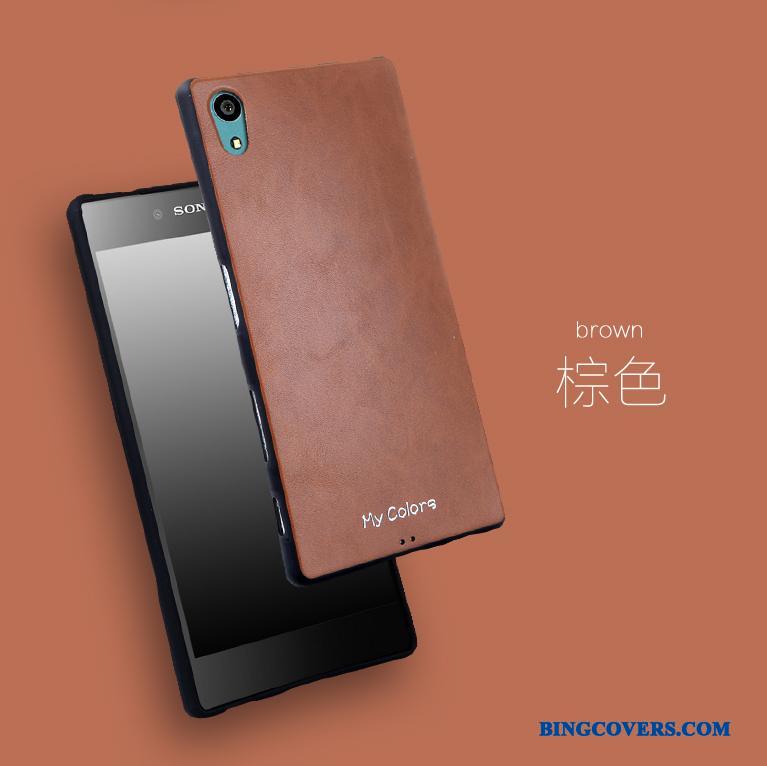 Sony Xperia Z5 Cover Beskyttelse Anti-fald Mobiltelefon Blå Telefon Etui Solid Farve