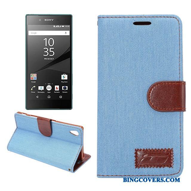 Sony Xperia Z5 Etui Beskyttelse Blå Blød Mønster Mobiltelefon Telefon