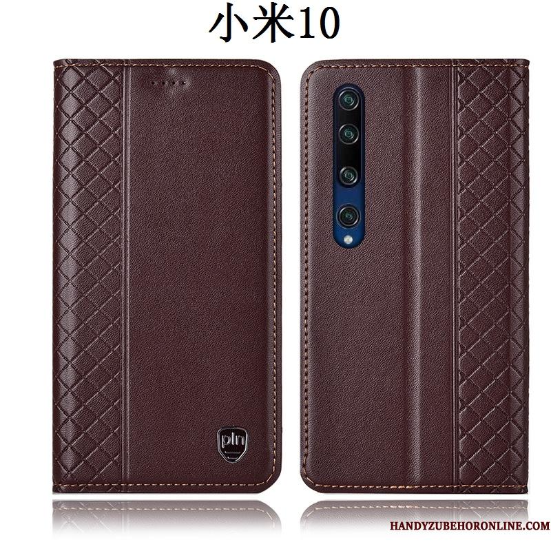 Xiaomi Mi 10 Etui Rød Folio Lille Sektion Beskyttelse Lædertaske Alt Inklusive Cover