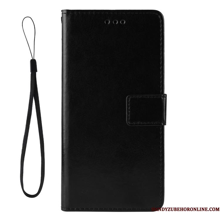 Xiaomi Mi 10 Lite Etui Mønster Folio Lille Sektion Sort Beskyttelse Ungdom Lædertaske