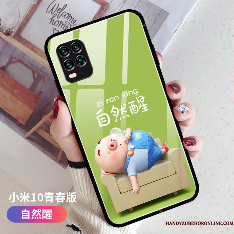 Xiaomi Mi 10 Lite Smuk Cover Rød Etui Ungdom Glas Anti-fald