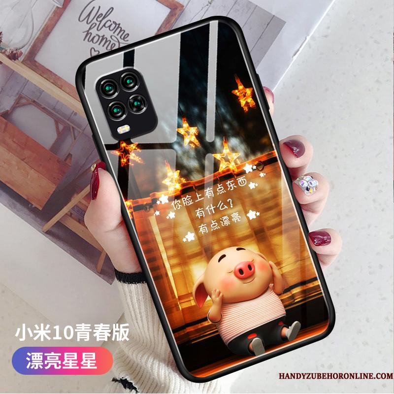 Xiaomi Mi 10 Lite Smuk Cover Rød Etui Ungdom Glas Anti-fald
