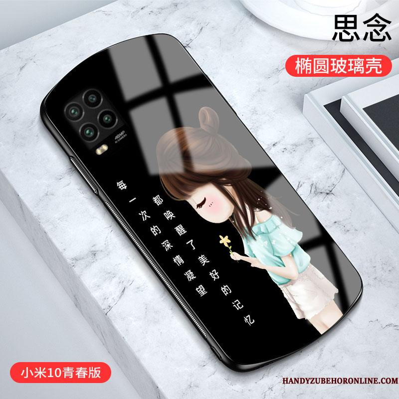 Xiaomi Mi 10 Lite Telefon Etui Lilla Beskyttelse Lille Sektion Cirkel Cover High End