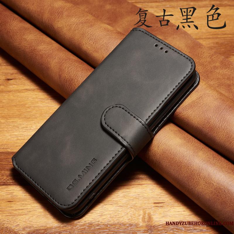 Xiaomi Mi 10 Pro Etui Vintage Folio Lædertaske Blød Alt Inklusive Cover Grå