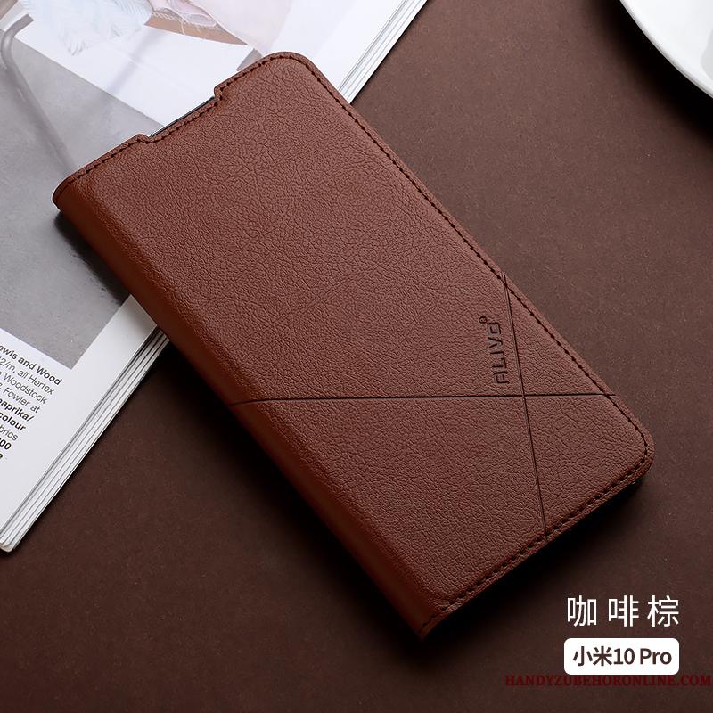 Xiaomi Mi 10 Pro Rød Lædertaske Blød Beskyttelse Lille Sektion Telefon Etui Anti-fald