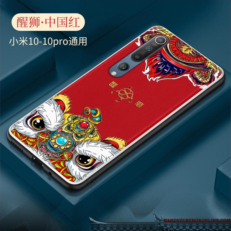 Xiaomi Mi 10 Telefon Etui Ny Anti-fald Blød Kinesisk Stil Rød Trendy