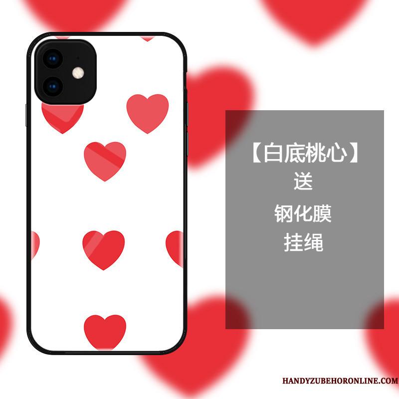 iPhone 11 Etui Mode Beskyttelse Cover Anti-fald Glas Kærlighed Net Red