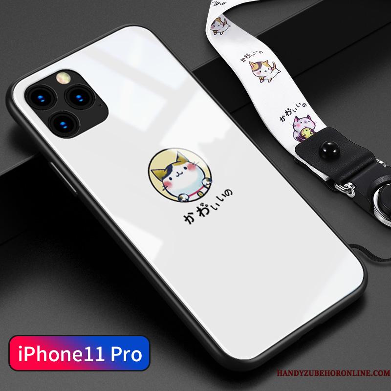 iPhone 11 Pro Beskyttelse Glas Cartoon Net Red Smuk Telefon Etui Alt Inklusive