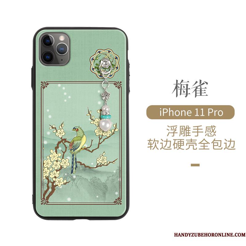 iPhone 11 Pro Kinesisk Stil Kreativ Alt Inklusive Telefon Etui Vind Silikone Tynd