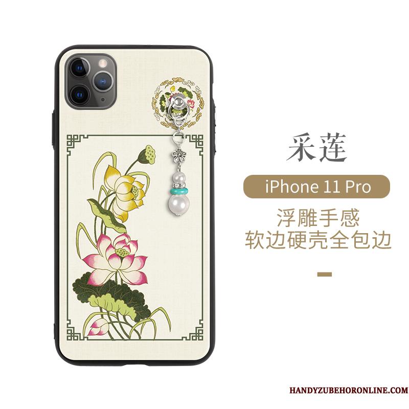iPhone 11 Pro Kinesisk Stil Kreativ Alt Inklusive Telefon Etui Vind Silikone Tynd