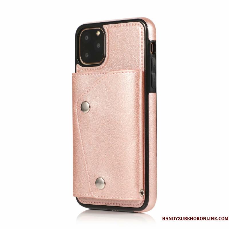 iPhone 11 Pro Max Af Personlighed Hængende Ornamenter Alt Inklusive Anti-fald Korttaske Lædertaske Telefon Etui