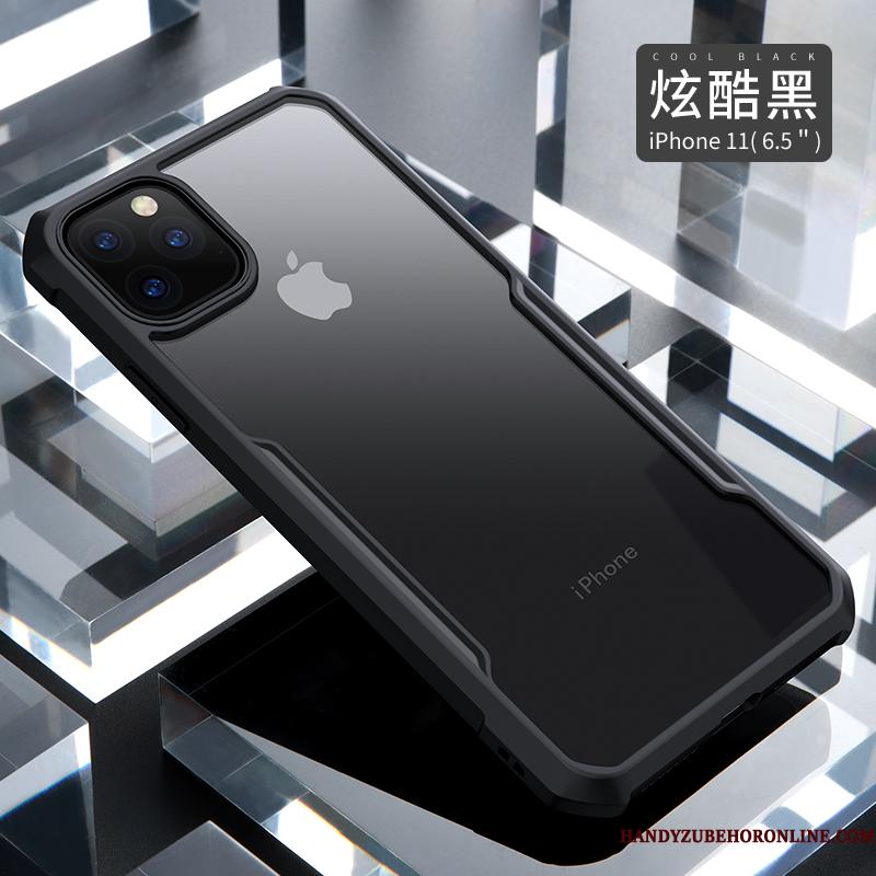 iPhone 11 Pro Max Alt Inklusive Beskyttelse Anti-fald Silikone Dobbeltsidet Telefon Etui Glas