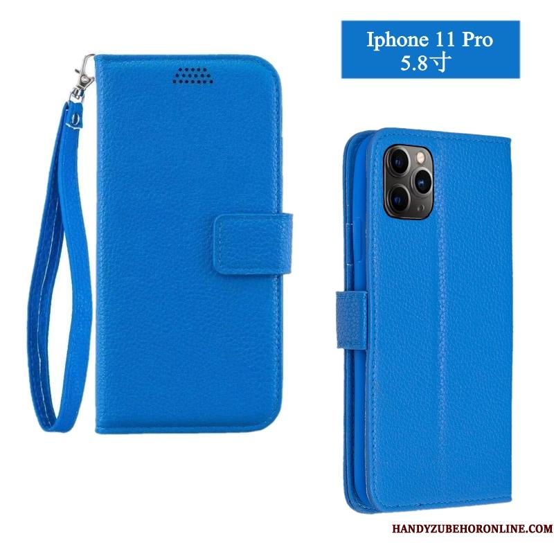 iPhone 11 Pro Max Cover Beskyttelse Lædertaske Anti-fald Alt Inklusive Folio Telefon Etui