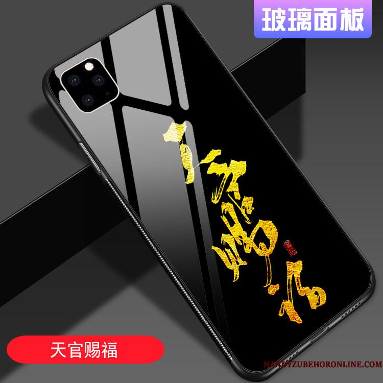 iPhone 11 Pro Max Cover Telefon Etui Net Red Glas Anti-fald Kinesisk Stil Af Personlighed