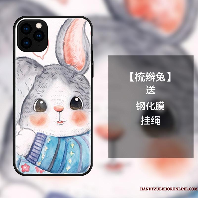 iPhone 11 Pro Max Etui Beskyttelse Glas Alt Inklusive Kanin Elskeren Mode Anti-fald