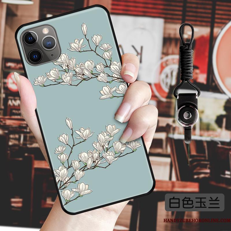 iPhone 11 Pro Max Etui Kreativ Blomster Hængende Ornamenter Beskyttelse Vintage Kinesisk Stil Anti-fald