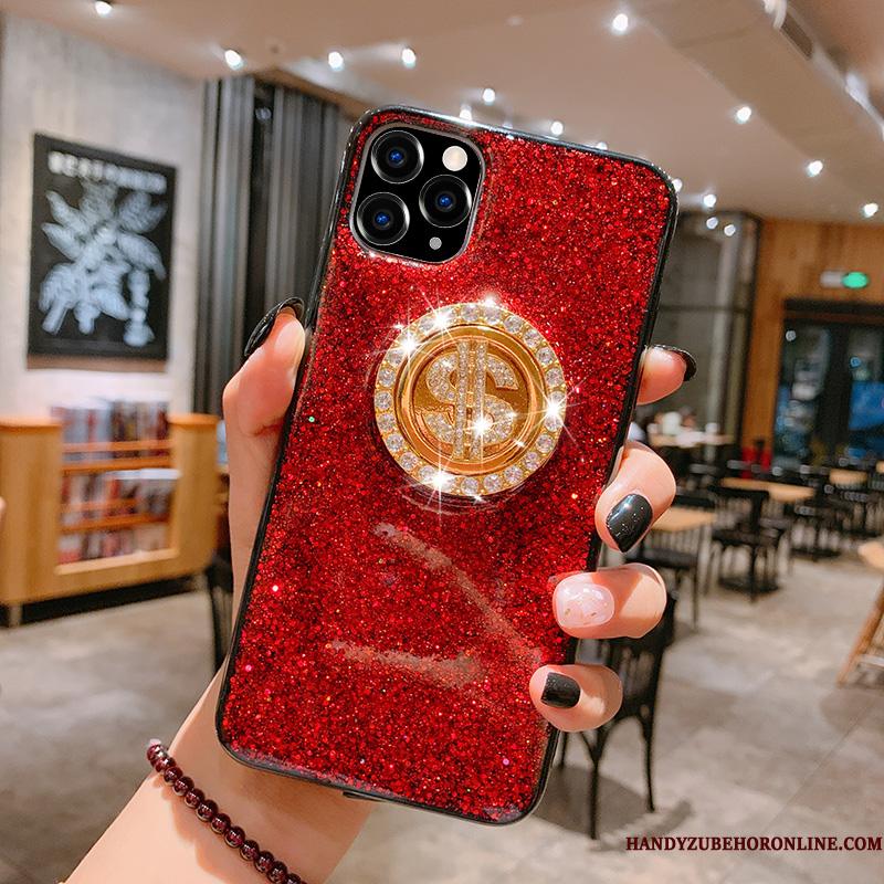 iPhone 11 Pro Max Etui Net Red Alt Inklusive Beskyttelse Lyse Anti-fald Strass High End
