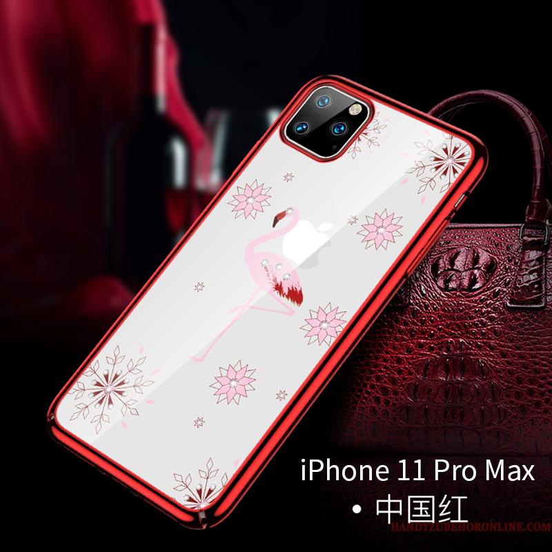 iPhone 11 Pro Max Gennemsigtig High End Alt Inklusive Belægning Fugl Mode Telefon Etui