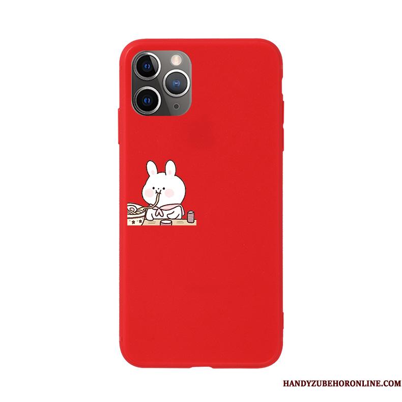 iPhone 11 Pro Rød Telefon Etui Beskyttelse Hund Silikone Nuttet Cover
