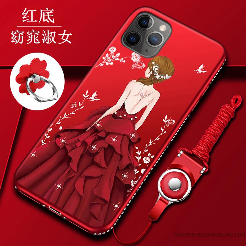 iPhone 11 Pro Telefon Etui Rød Cover Beskyttelse Alt Inklusive Silikone Anti-fald