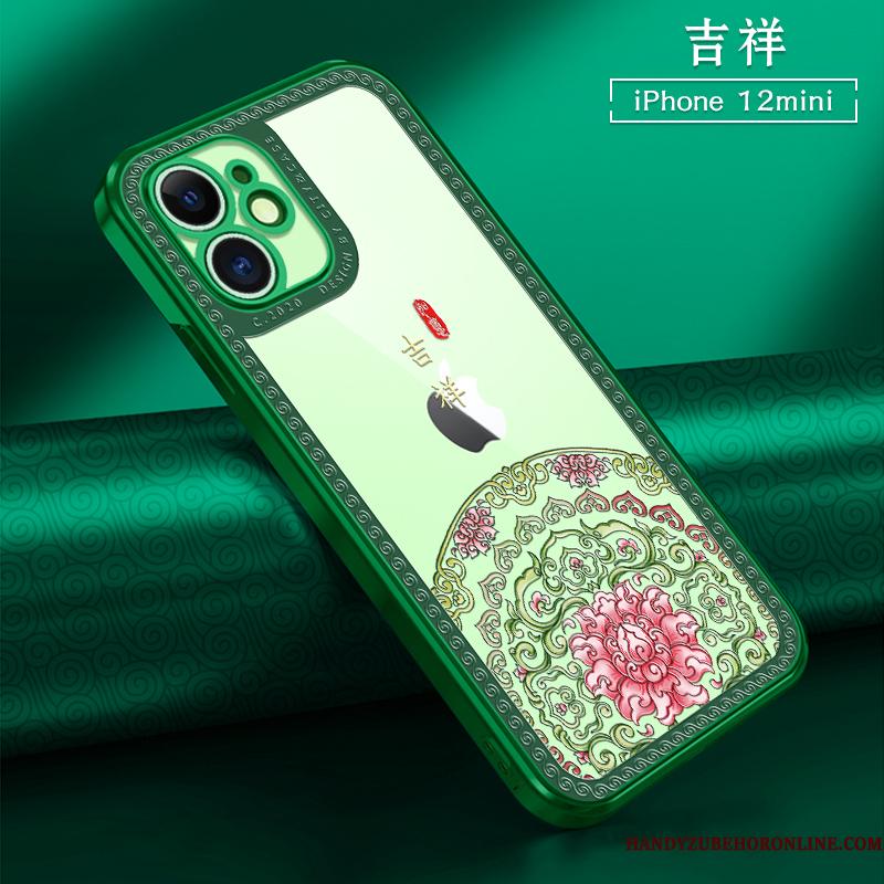 iPhone 12 Mini Kinesisk Stil Etui Mini Blød Alt Inklusive Gennemsigtig Ny