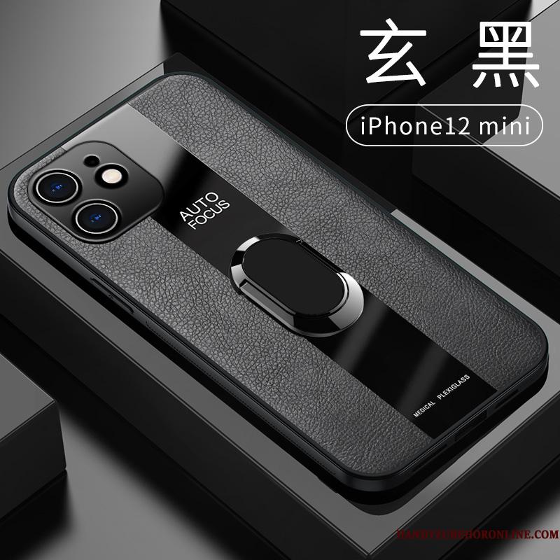 iPhone 12 Mini Tynd Alt Inklusive Lædertaske Etui Anti-fald Ring Magnetisk