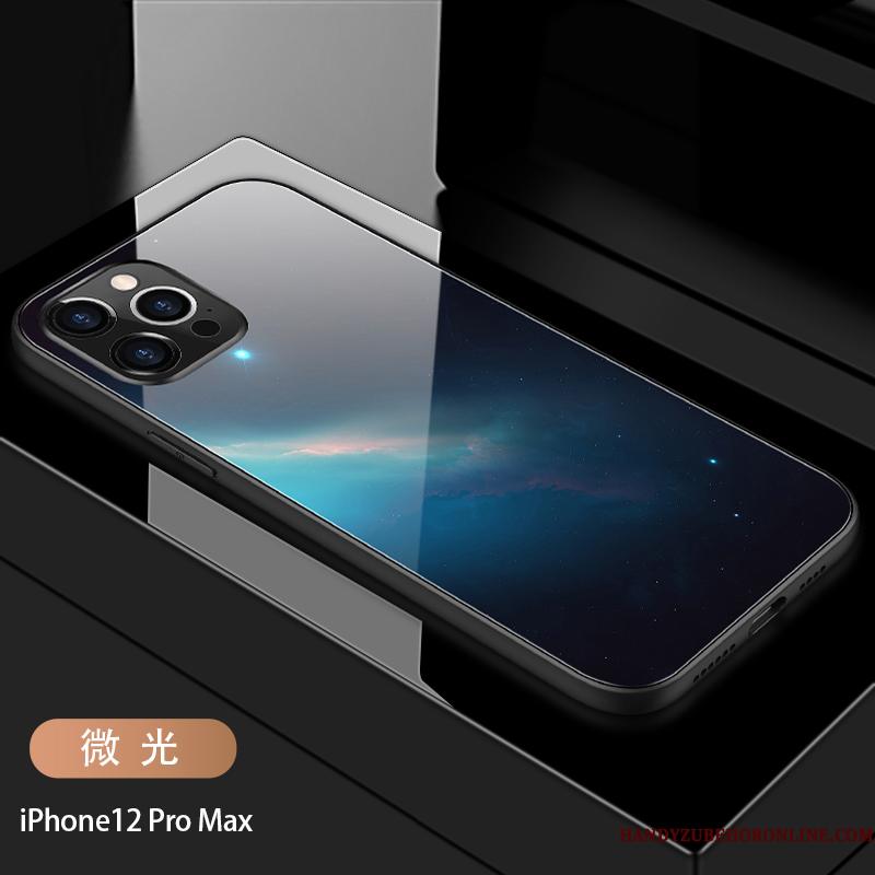 iPhone 12 Pro Max Etui Anti-fald Spejl Cover Elskeren Stjerneklar Blå Kreativ