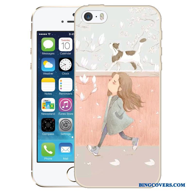 iPhone 5/5s Beskyttelse Etui Silikone Mobiltelefon Relief Cover Malet