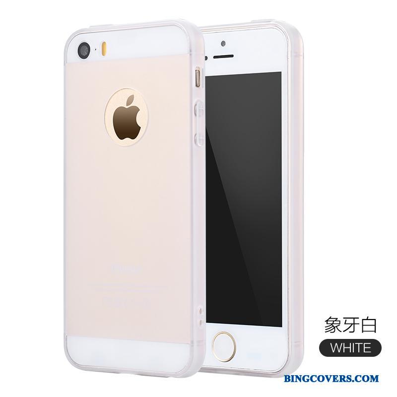 iPhone 5/5s Blød Simple Silikone Sort Anti-fald Trend Telefon Etui