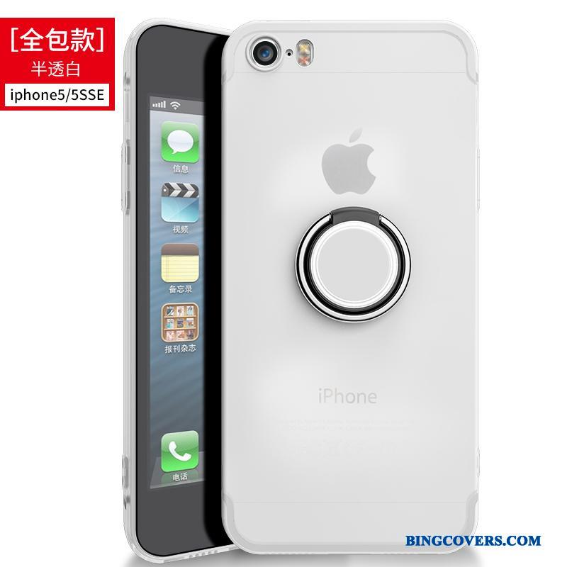 iPhone 5/5s Etui Kreativ Silikone Anti-fald Beskyttelse Nubuck Alt Inklusive Blød