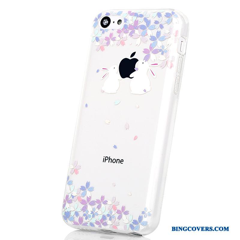 iPhone 5c Etui Anti-fald Blå Blød Silikone Mobiltelefon Cover Kreativ