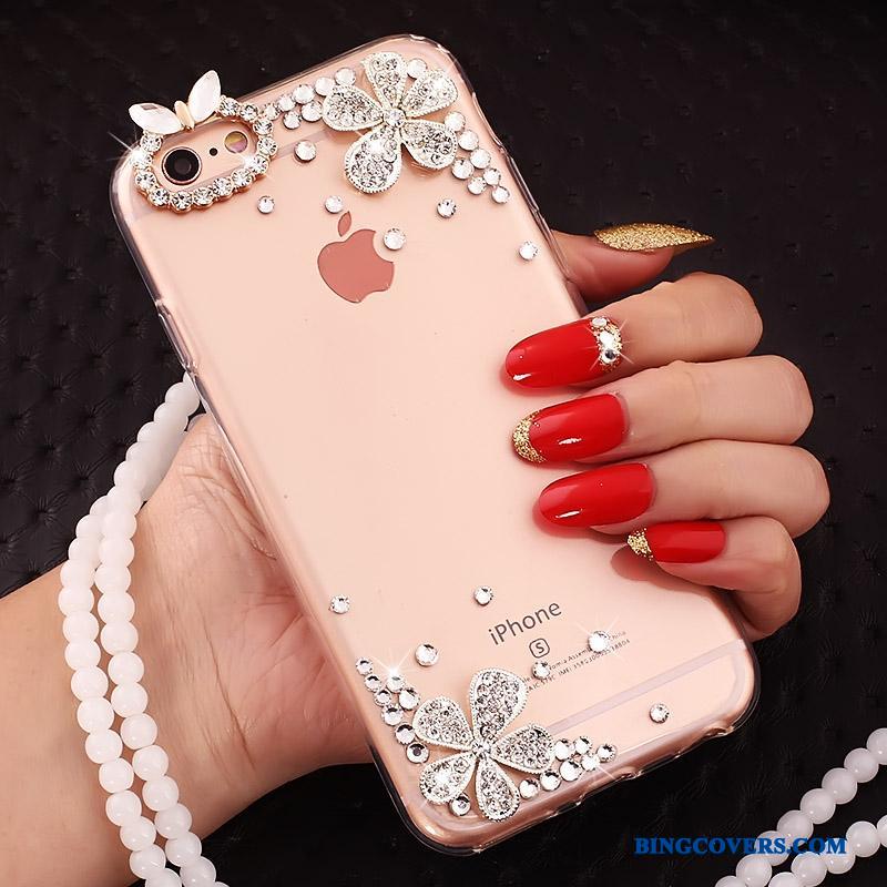 iPhone 5c Silikone Beskyttelse Rød Kreativ Ring Telefon Etui Hængende Ornamenter