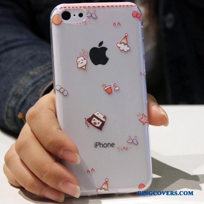 iPhone 5c Telefon Etui Silikone Blød Beskyttelse Cartoon Anti-fald Cover