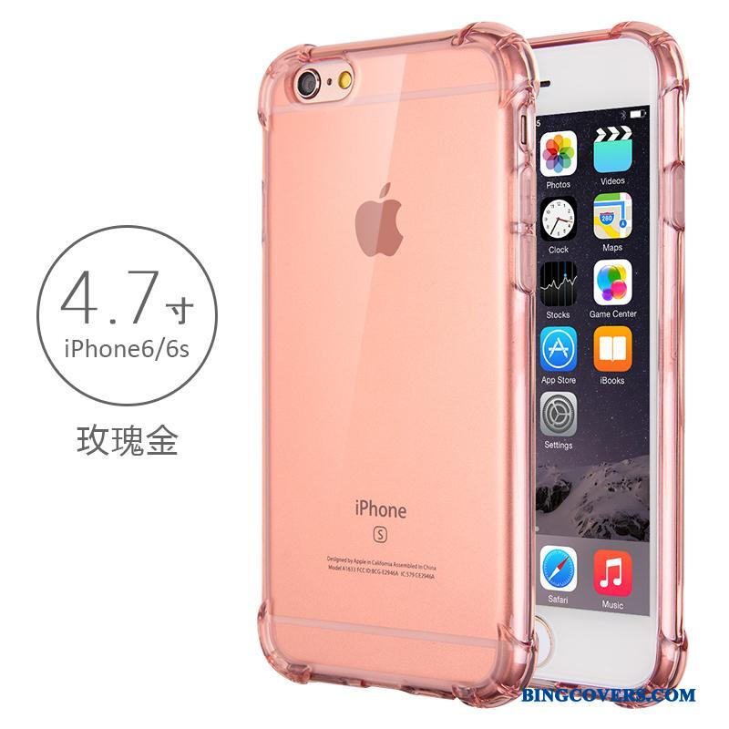 iPhone 6/6s Anti-fald Rosa Guld Cover Telefon Etui Silikone Blød Trend