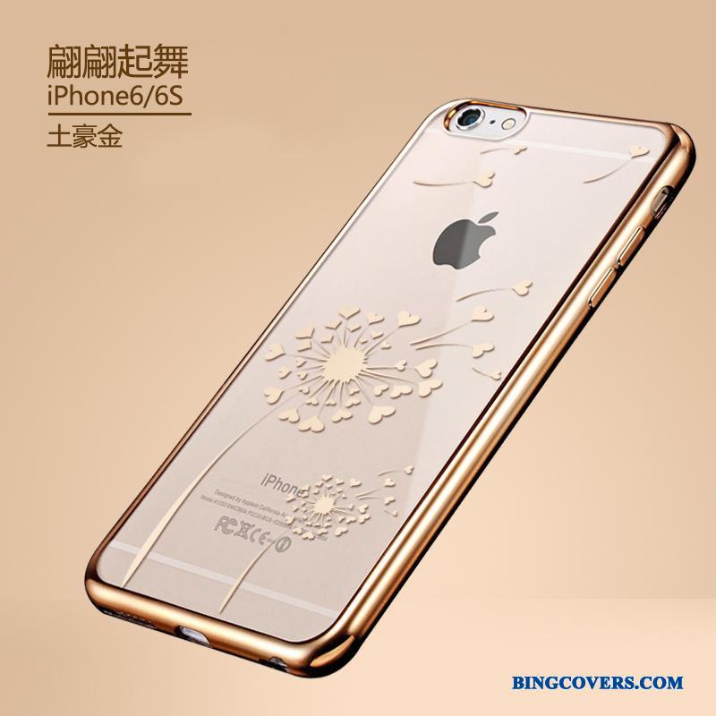 iPhone 6/6s Anti-fald Telefon Etui Ny Blød Silikone Beskyttelse Guld