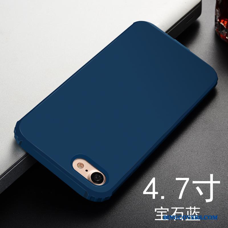 iPhone 6/6s Etui Anti-fald Blød Silikone Nubuck Blå Tynd Cover