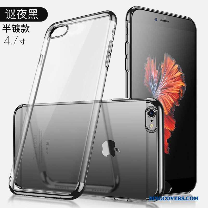 iPhone 6/6s Etui Blå Gennemsigtig Silikone Cover Anti-fald Ny Belægning