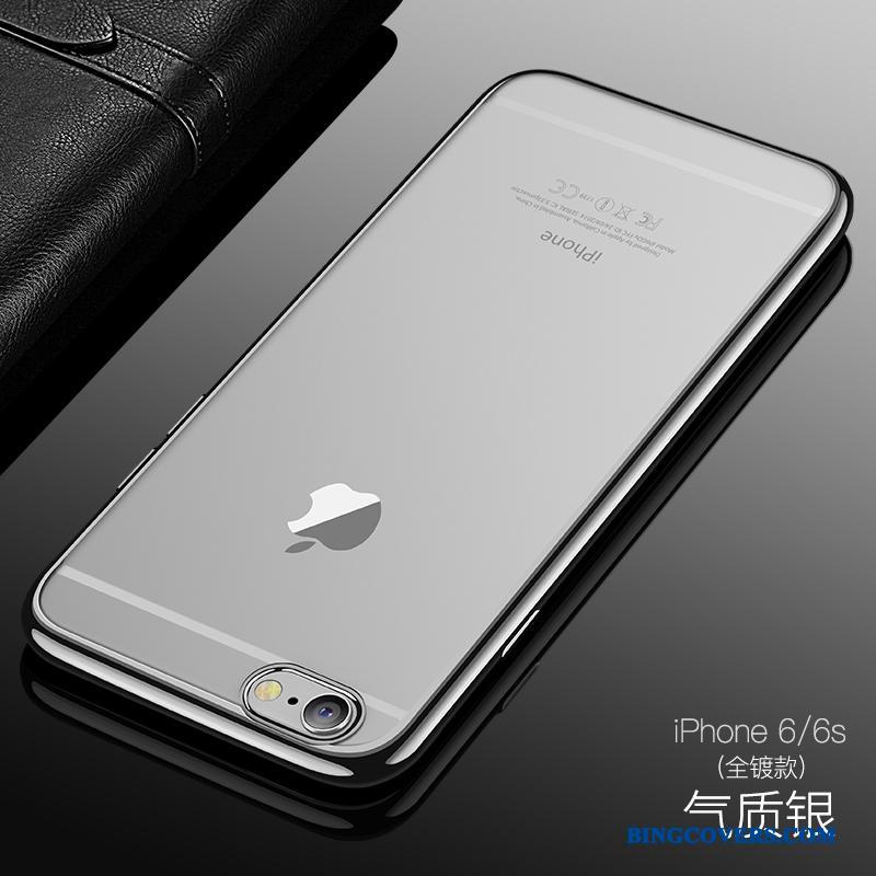 iPhone 6/6s Etui Blå Gennemsigtig Silikone Cover Anti-fald Ny Belægning