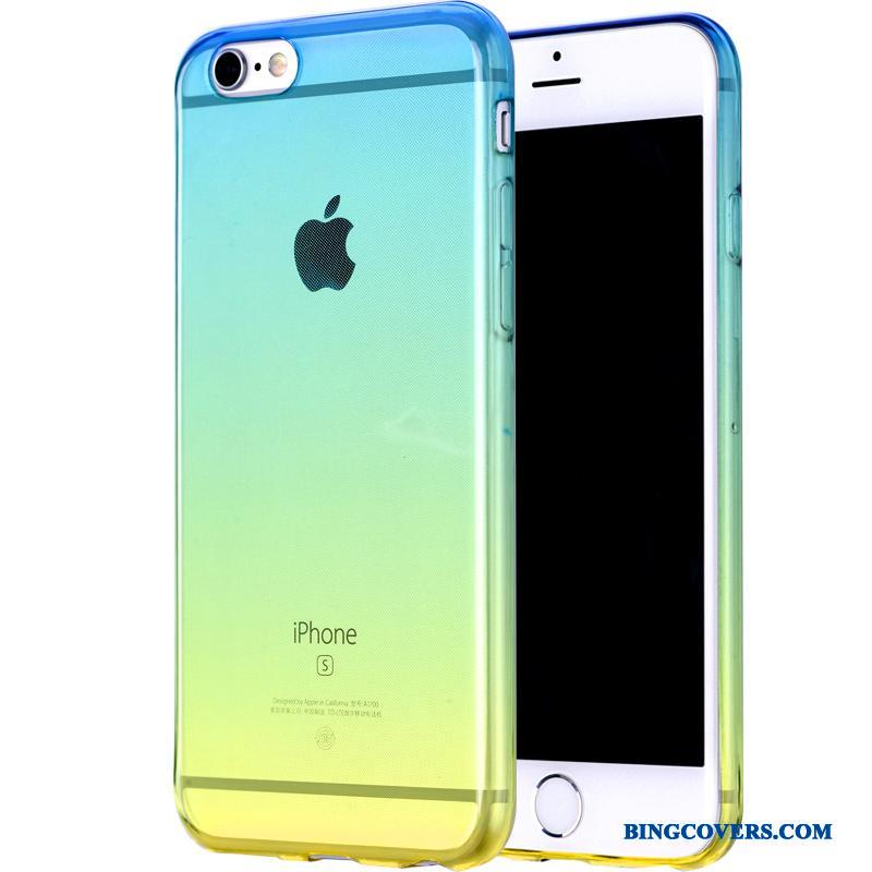 iPhone 6/6s Etui Gradient Alt Inklusive Silikone Pu Gennemsigtig Blå Blød