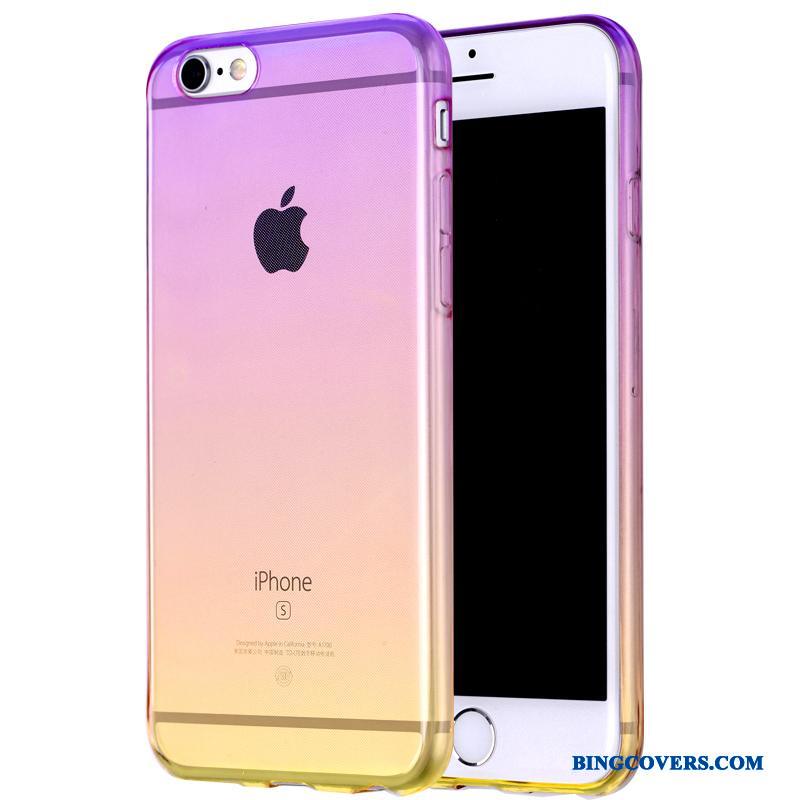 iPhone 6/6s Etui Gradient Alt Inklusive Silikone Pu Gennemsigtig Blå Blød