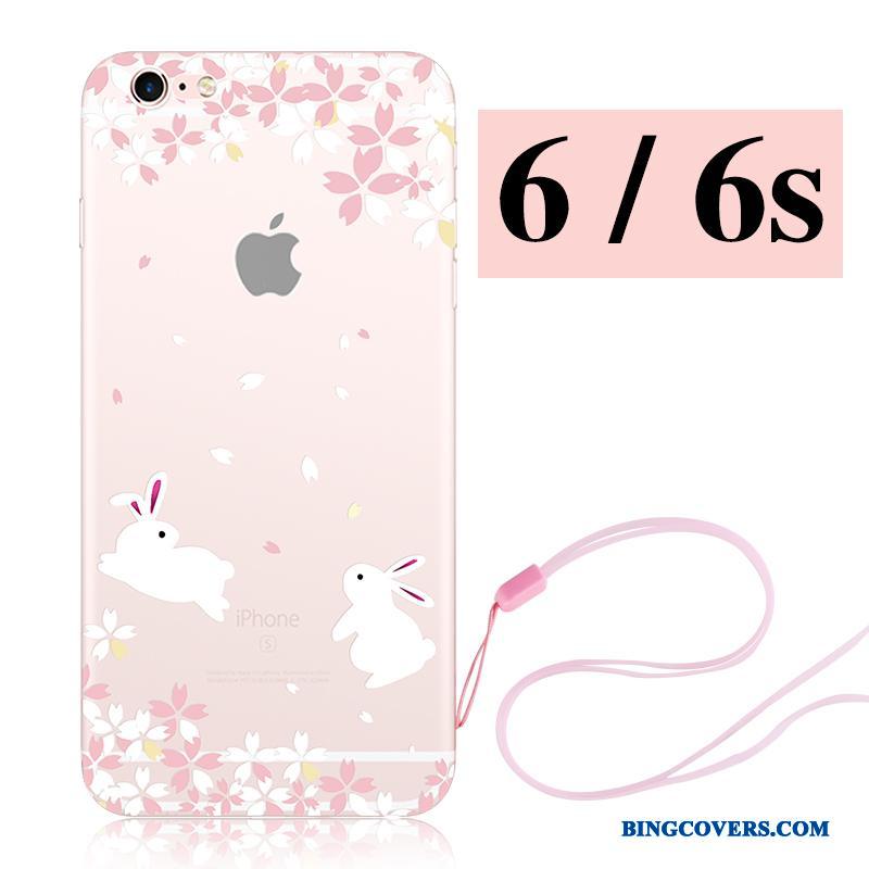 iPhone 6/6s Etui Ny Silikone Lyserød Cover Hængende Ornamenter Cherry Cartoon