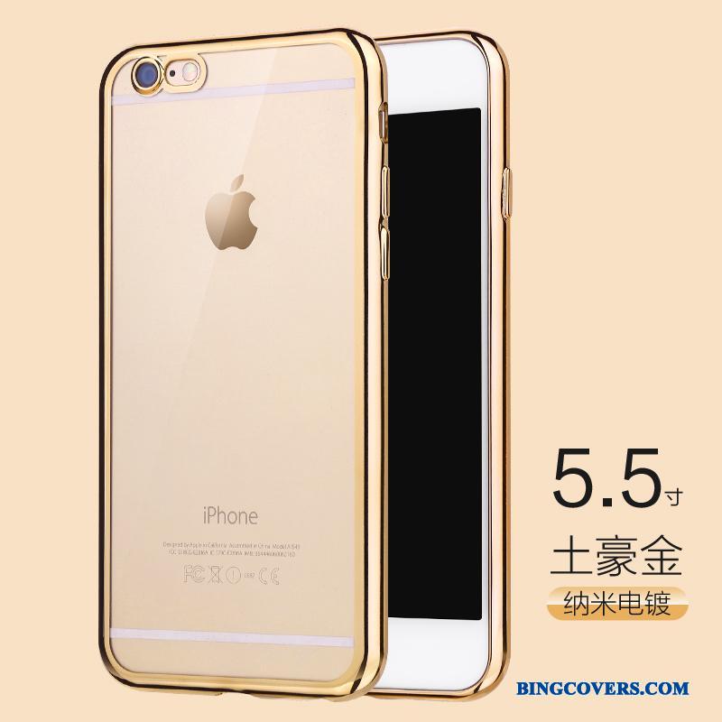 iPhone 6/6s Plus Alt Inklusive Etui Tynd Telefon Gennemsigtig Rosa Guld Belægning