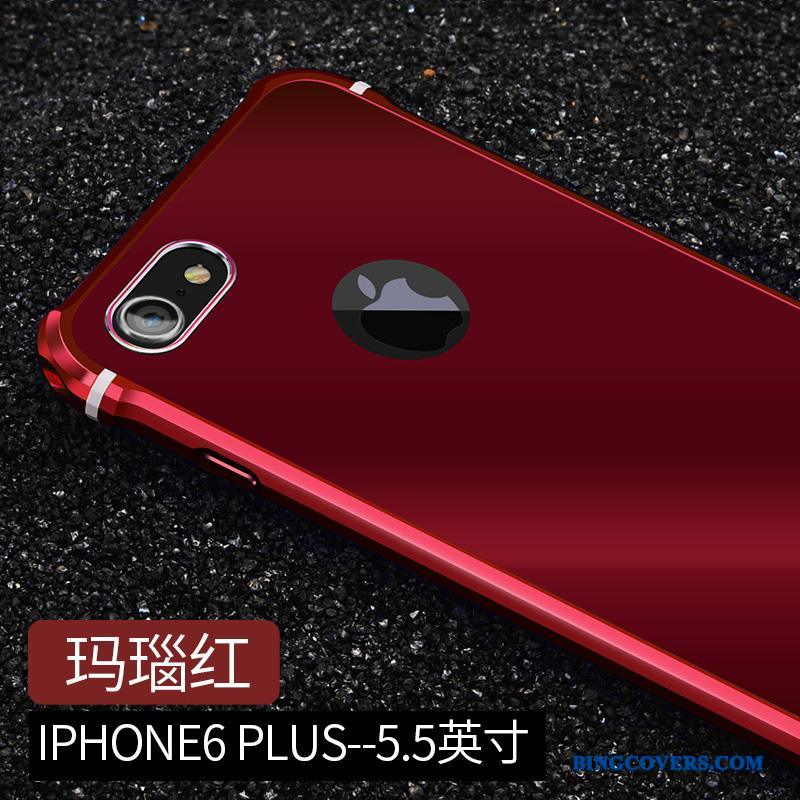 iPhone 6/6s Plus Anti-fald Telefon Etui Alt Inklusive Cover Ramme Rød Metal